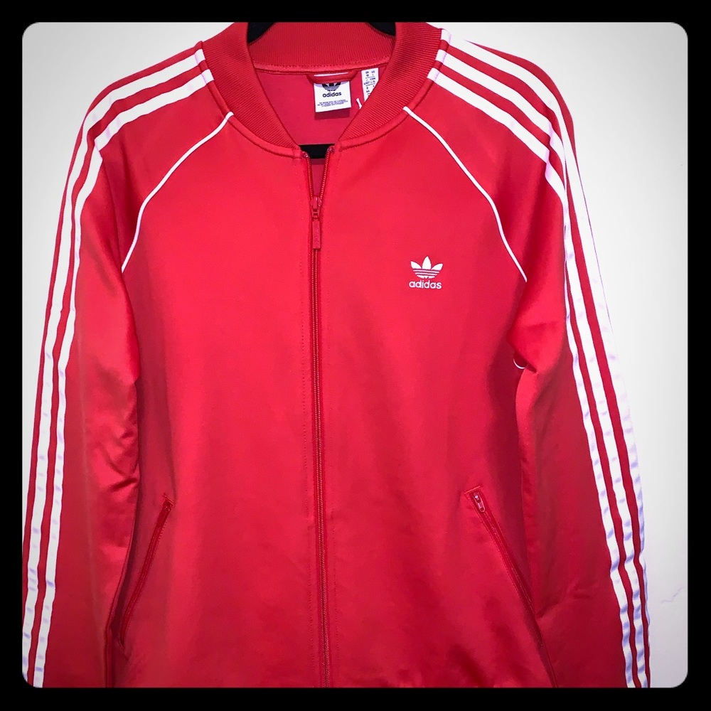 Adidas red jacket - Large